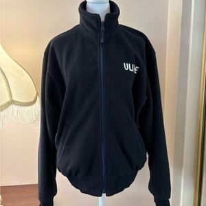 Navy Blue Full Zip Fleece Heavyweight Jacket for Men Size M